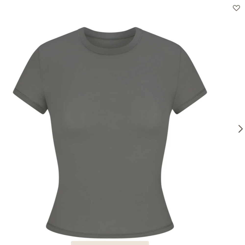 SKIMS Gray Short Sleeve Tee